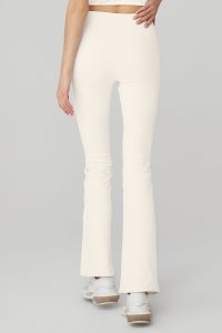 Legginsy Alo Yoga Airbrush High-Stanem 7/8 Flutter Damskie Białe | 50873-ODJB