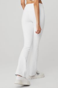 Legginsy Alo Yoga Airbrush High-Stanem 7/8 Bootcut Damskie Białe | 57681-GZFO