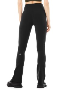 Legginsy Alo Yoga Airbrush High-Stanem 7/8 Bootcut Damskie Czarne | 69275-WMCP