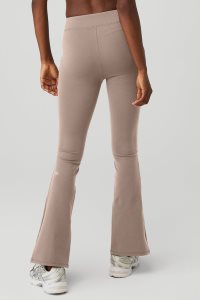 Legginsy Alo Yoga Airbrush High-Stanem 7/8 Flutter Damskie Szare Brązowe | 70635-JKUY