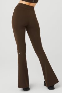 Legginsy Alo Yoga Airbrush High-Stanem 7/8 Flutter Damskie Kawa | 75361-RABS