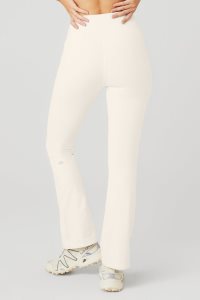Legginsy Alo Yoga Airbrush High-Stanem Bootcut Damskie Białe | 53849-JBKE