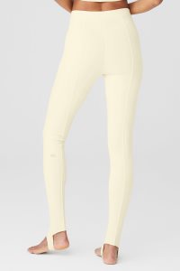 Legginsy Alo Yoga Airbrush High-Stanem Enso Damskie Głęboka Żółte | 62951-OUGC