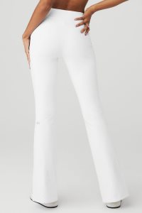 Legginsy Alo Yoga Airbrush High-Stanem Flutter Damskie Białe | 41573-SAJX