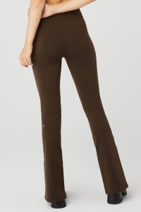 Legginsy Alo Yoga Airbrush High-Stanem Flutter Damskie Kawa | 63189-UDWL