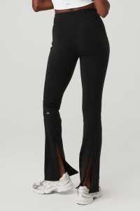 Legginsy Alo Yoga Airbrush High-Stanem Kick-Back Damskie Czarne | 45780-HKFN