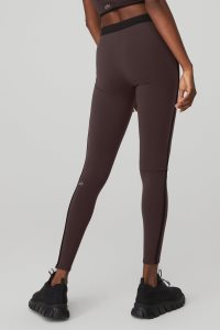 Legginsy Alo Yoga Airbrush High-Stanem Streamlined Damskie Czarne | 91752-DJKI