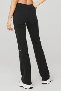 Legginsy Alo Yoga Airbrush Low-Rise Bootcut Damskie Czarne | 91470-WJVU