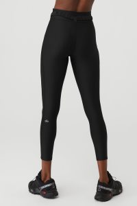 Legginsy Alo Yoga Airlift High-Stanem 7/8 Charmer Damskie Czarne | 73926-NWRO