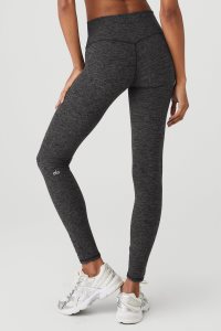 Legginsy Alo Yoga Alosoft High-Stanem 7/8 Highlight Damskie Ciemny Szare | 78013-AEWU
