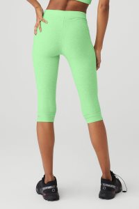 Legginsy Alo Yoga Alosoft High-Stanem Iconic 90's Capri Damskie Mięta Zielone | 06159-VQZG
