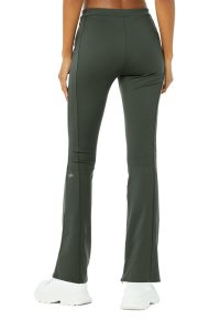 Legginsy Alo Yoga High-Stanem 7/8 Zip It Flare Damskie Ciemny Zielone | 23647-LJMP