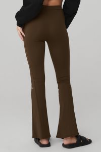Legginsy Alo Yoga High-Stanem 7/8 Zip It Flare Damskie Kawa | 25679-BVDF