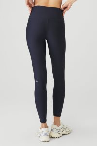 Legginsy Alo Yoga High-Stanem Airlift Damskie Granatowe | 18243-SKVF