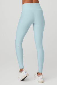 Legginsy Alo Yoga High-Stanem Airlift Damskie Niebieskie | 29701-MCJV