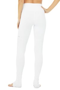 Legginsy Alo Yoga High-Stanem Goddess Damskie Białe Białe | 01643-GXRC