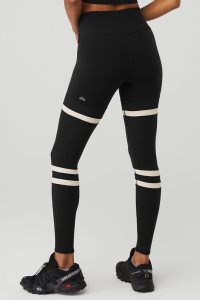 Legginsy Alo Yoga High-Stanem Legit Damskie Czarne Beżowe | 34612-SLOR