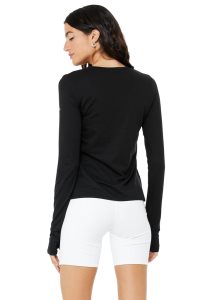 Long Sleeve Alo Yoga Alosoft Finesse Damskie Czarne | 86435-LHYD