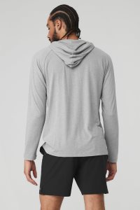 Long Sleeve Alo Yoga Core Runner Męskie Szare | 63749-BFCM