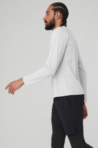 Long Sleeve Alo Yoga Idol Performance Tee Męskie Tytan | 31025-AZPM