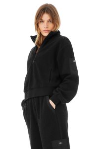 Long Sleeve Alo Yoga Micro Solstice Coverup Damskie Czarne | 71063-BAUW