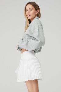 Long Sleeve Alo Yoga Polo Henley Damskie Szare | 98034-GDBK