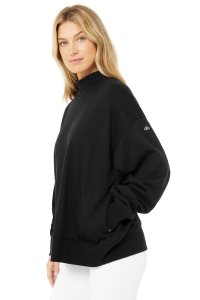 Long Sleeve Alo Yoga Refresh Damskie Czarne | 56108-KCTN