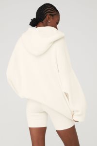 Long Sleeve Alo Yoga Scholar Swetry Damskie Białe | 26589-DJEB