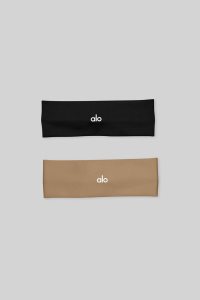 Opaski Alo Yoga Airlift (2 Pack) Damskie Czarne | 92867-BPFA