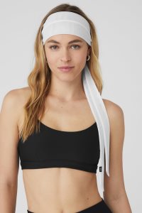 Opaski Alo Yoga Fresh Mesh Tie Damskie Białe | 79350-EJAU