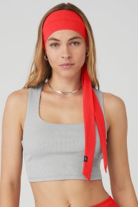 Opaski Alo Yoga Fresh Mesh Tie Damskie Czerwone | 79465-UCYJ