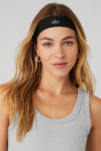 Opaski Alo Yoga Hero Damskie Czarne | 60187-TSLX