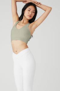 Podkoszulki Alo Yoga Airbrush Real Damskie Cytrynowy Zielone | 29183-TECV