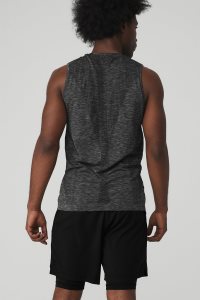 Podkoszulki Alo Yoga Amplify Seamless Muscle Męskie Czarne | 93560-IHPR