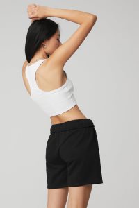 Podkoszulki Alo Yoga Aspire Damskie Białe Czarne | 82169-SJOL
