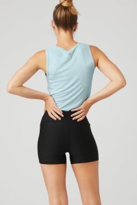 Podkoszulki Alo Yoga Cover Damskie Niebieskie | 21489-LXEU
