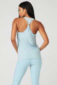 Podkoszulki Alo Yoga Don't Get It Twisted Damskie Niebieskie | 43679-GMZL
