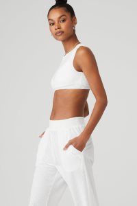 Podkoszulki Alo Yoga Mesh All-Star Damskie Białe | 10642-JDWG