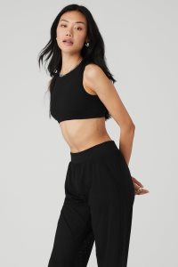 Podkoszulki Alo Yoga Mesh All-Star Damskie Czarne | 46207-NBXE