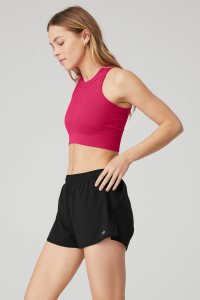 Podkoszulki Alo Yoga Seamless Delight High Neck Damskie Czerwone | 01473-XYMC