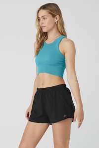 Podkoszulki Alo Yoga Seamless Delight High Neck Damskie Niebieskie | 18925-JYQT