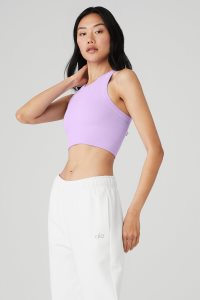 Podkoszulki Alo Yoga Seamless Delight High Neck Damskie Fioletowe | 78649-GYKP