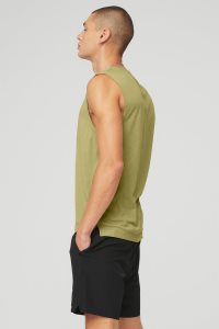 Podkoszulki Alo Yoga The Triumph Muscle Męskie Musztardowe | 42765-IAXF