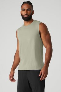 Podkoszulki Alo Yoga The Triumph Muscle Męskie Cytrynowy Zielone | 97605-ZXTM
