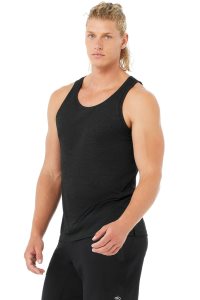 Podkoszulki Alo Yoga Triumph Męskie Czarne | 14753-AZLF
