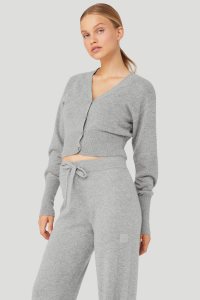 Pulowery Alo Yoga Cashmere Jet Set Damskie Szare | 68412-XTJH