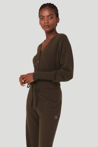 Pulowery Alo Yoga Cashmere Jet Set Damskie Kawa | 68495-TKBU