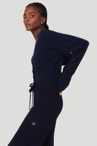 Pulowery Alo Yoga Cashmere Jet Set Damskie Granatowe | 92458-PHUZ