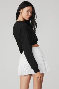 Pulowery Alo Yoga Devotion Crew Neck Damskie Czarne | 92861-AGIV