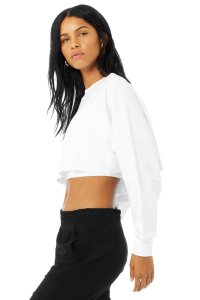 Pulowery Alo Yoga Double Take Damskie Białe | 73680-CHZK